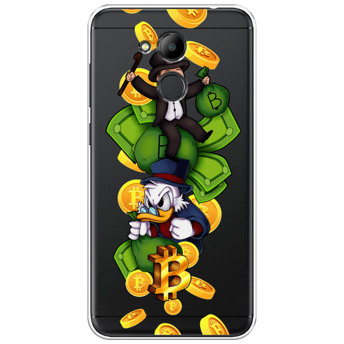 Силиконовый чехол на Honor 6C Pro / Хонор 6С Про Scrooge McDuck and Monopoly, прозрачный силиконовый чехол на honor 20 pro хонор 20 про scrooge mcduck and monopoly прозрачный