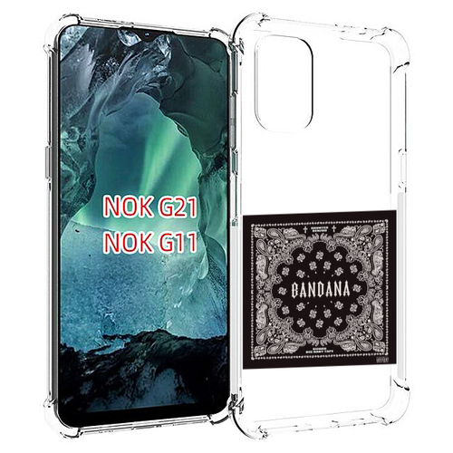 Чехол MyPads Bandana I Big Baby Tape для Nokia G11 / G21 задняя-панель-накладка-бампер чехол mypads bandana i big baby tape для itel vision 3 задняя панель накладка бампер