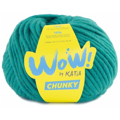 Пряжа для вязания Katia Wow-Chunky, 75% акрил, 15% шерсть, 10% альпака пряжа katia wow chunky 65 фуксия