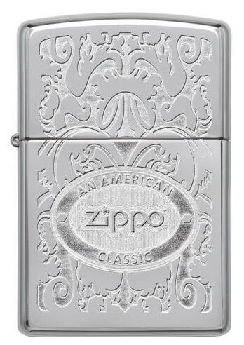 Зажигалка Zippo 24751 Бензиновая American Classic High Polish Chrome