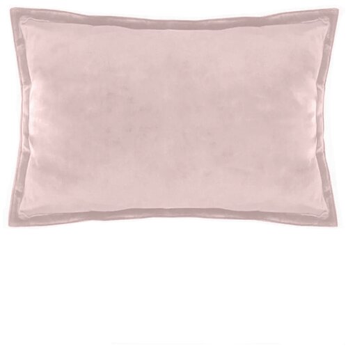 Подушка декоративная со съемным чехлом - наволочкой на молнии "Бархат Пепельно-розовый", 45 х 65 см.