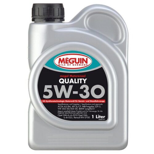 Моторное масло MEGUIN Megol Motorenoel Quality 5W-30 CF/SL A3/B4, НС-синтетическое 1 л