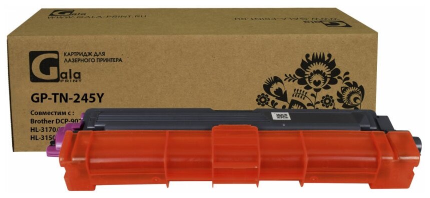 Картридж TN-245Y для Brother DCP-9020cdw, HL-3140cw, HL-3170cdw, MFC-9330cdw, DCP-9020 GalaPrint желтый
