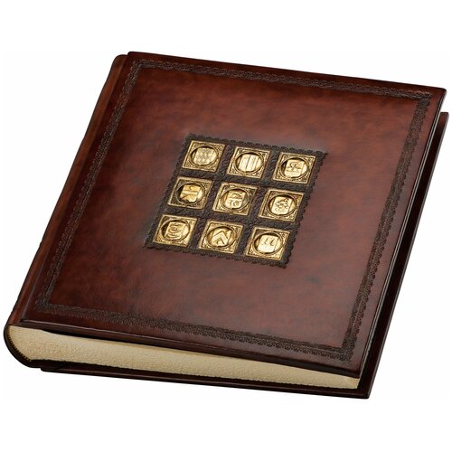 Семейный фотоальбом кожаный FLORENTIA Fregi Antichi, 33x33 см, кожа, 60 листов, Италия.