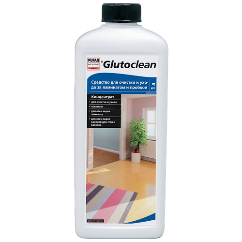 Glutoclean Средство для очистки и ухода за ламинатом и пробкой, 1 л