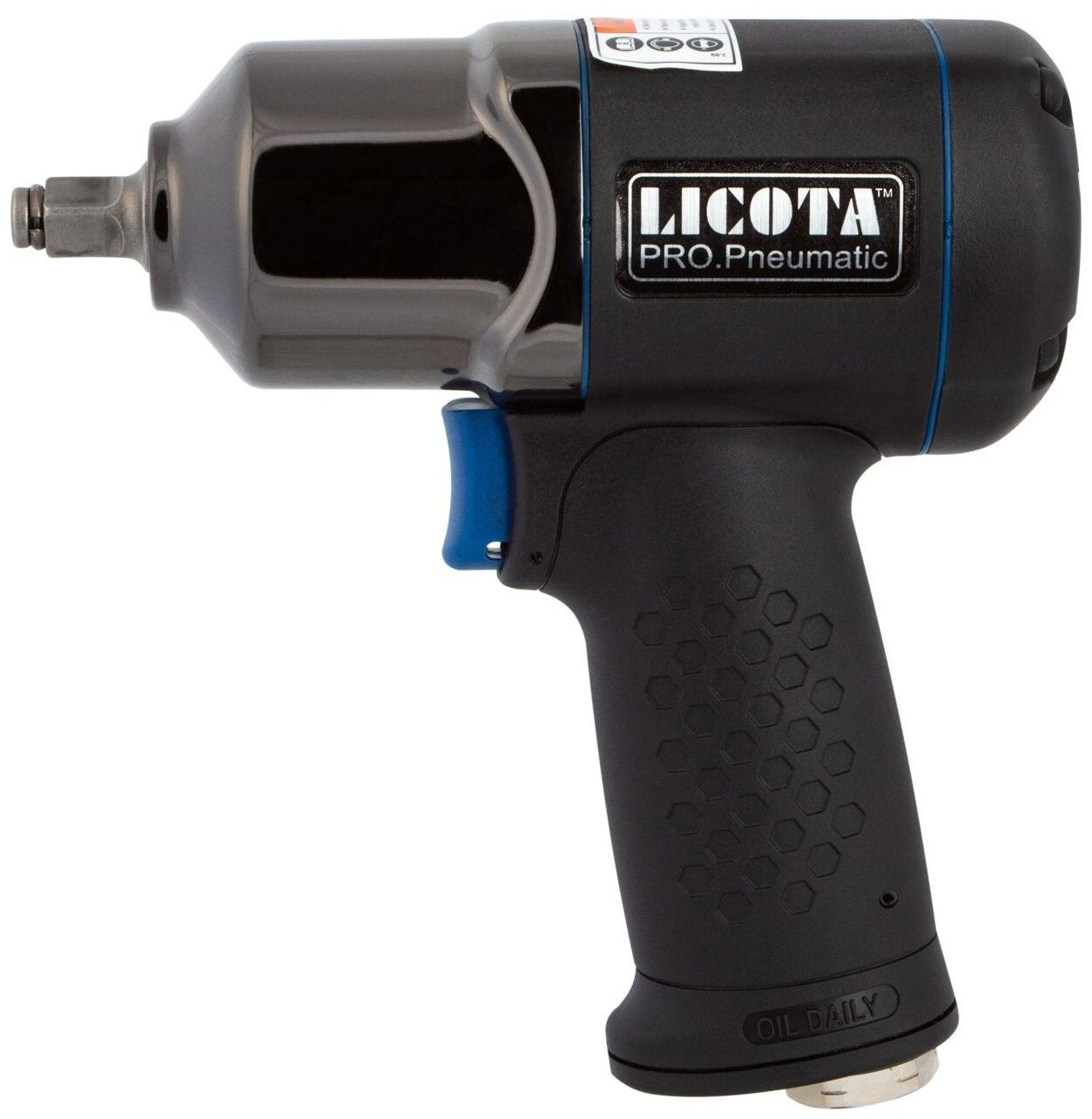 Licota PAW-03033 Гайковерт пневматический ударный 3/8" 705 Нм (72 кГм) компактный композитный