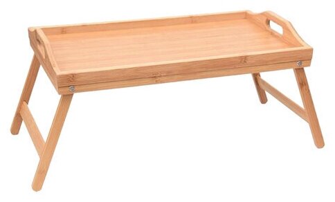 Столик поднос Daswerk бамбуковый складной для завтрака/ноутбука (50х30х24 см), , 607870