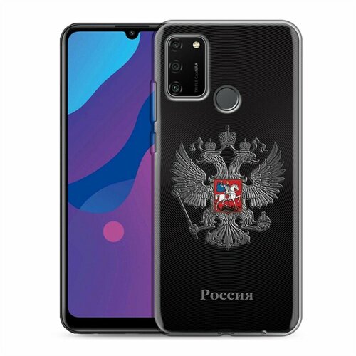 Дизайнерский силиконовый чехол для Huawei Honor 9A Флаг и герб России дизайнерский силиконовый чехол для huawei p20 lite флаг и герб россии