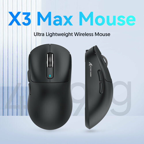 Мышь Attack Shark X3 Max черная PAW3950 Web беспроводная 6600₽