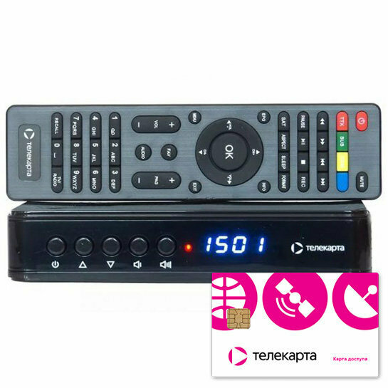 Спутниковый HD-ресивер телекарта EVO 09 HD (Conax) + смарт-карта 