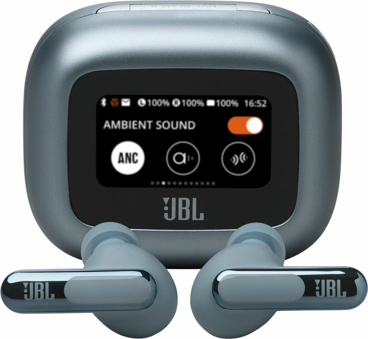 Беспроводные наушники JBL Live Beam 3 с активным шумоподавлением и сенсорным экраном на футляре