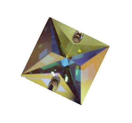 Нашивные кристаллы Swarovski, 16x16 мм, кристалл с эффектом, цвет: crystal AB, арт. 3240/E