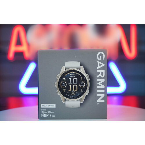 Garmin Fenix 8 - 43 мм AMOLED Sapphire Soft Gold with Fog GrayDark Sandstone Silicone Band 142149₽