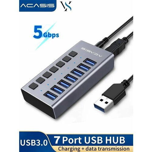 13-портовый USB-концентратор Acasis USB-разветвитель USB 30 5 Гбитс для ноутбука 4844₽