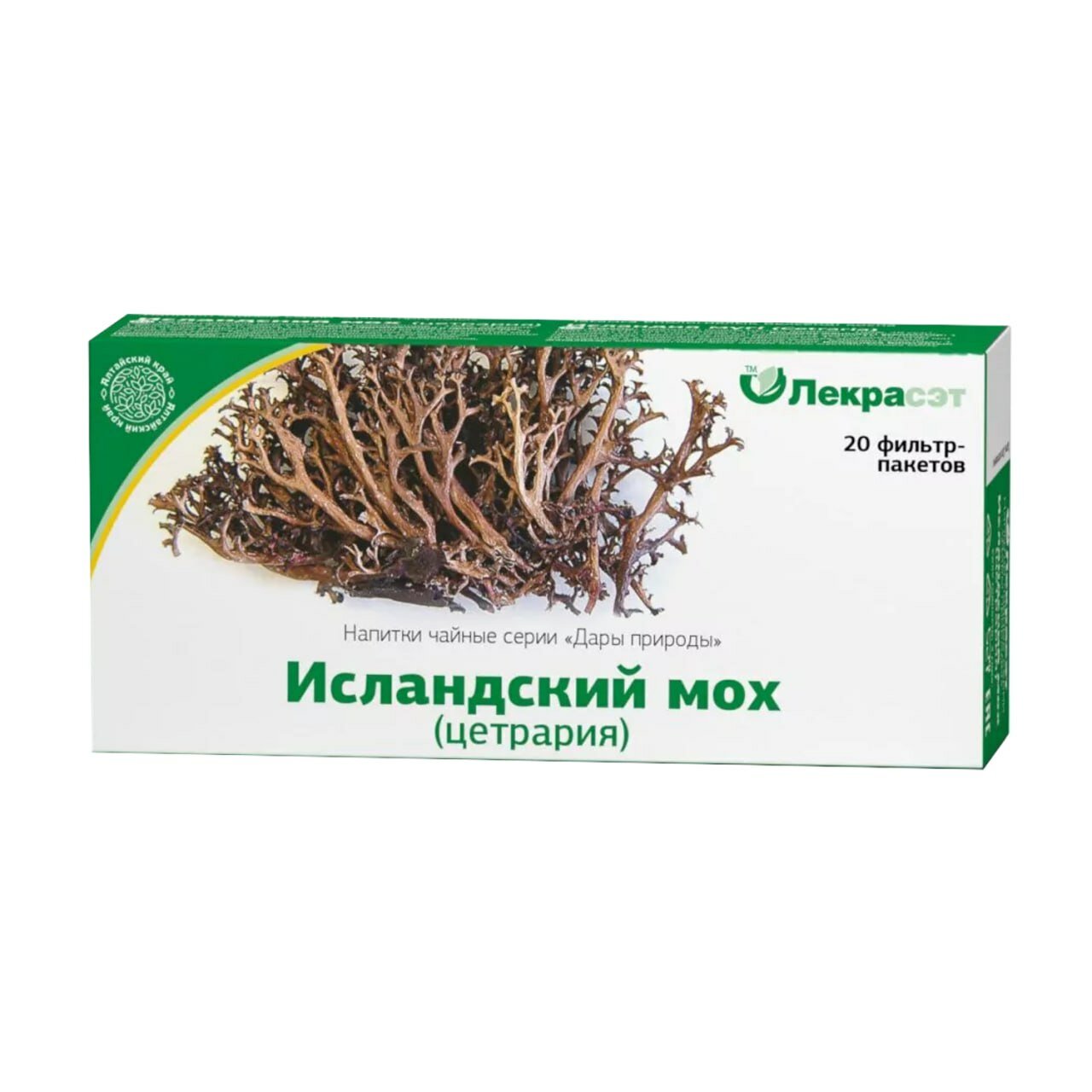 Исландский мох, 20 фильтр-пакетов (Лекра-СЭТ) (производство Алтай)