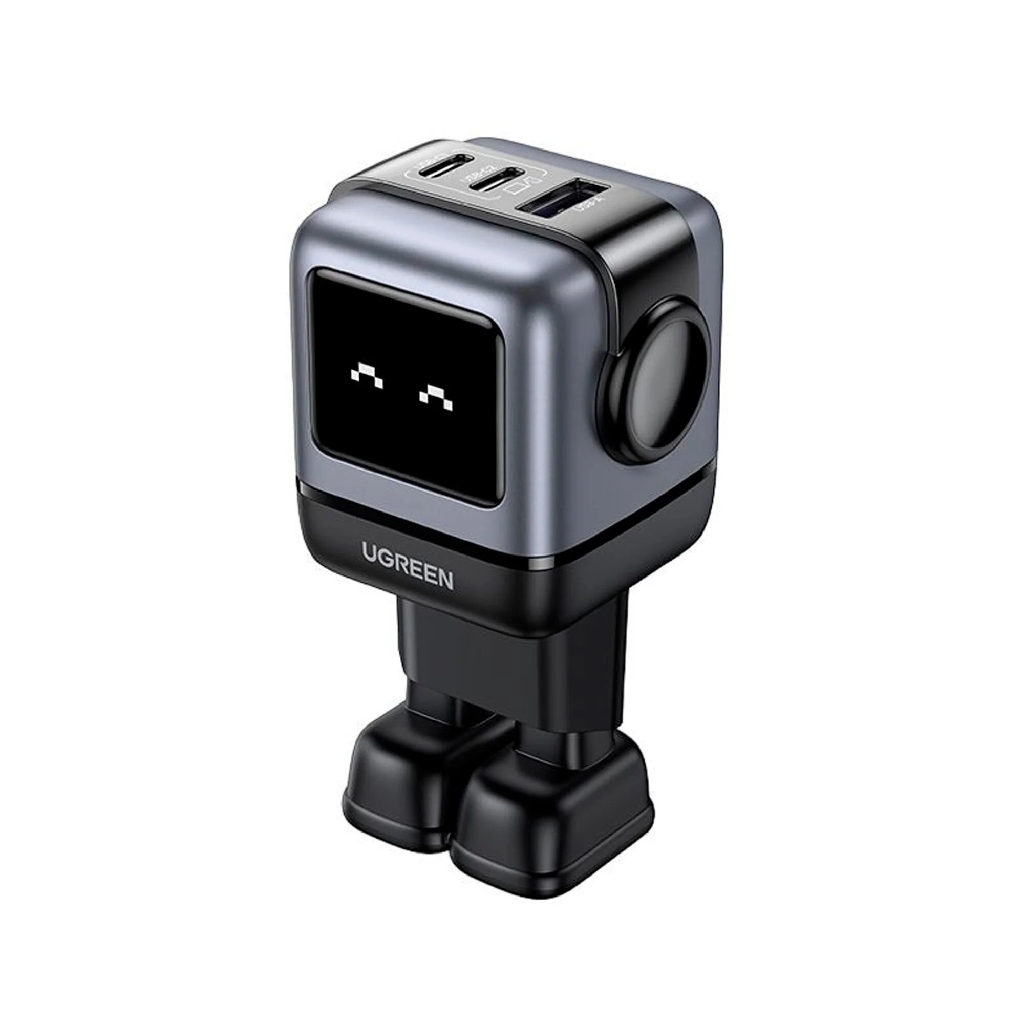 Ugreen CD361 Nexode RG 65W USB-A+2*USB-C Robot GaN Tech Fast Charger EU grey сетевое зарядное устройство
