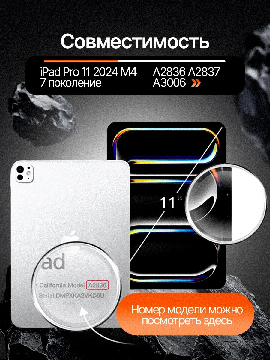 Защитное стекло на iPad Pro 11 2024 M4 бокс для установки — фото 1