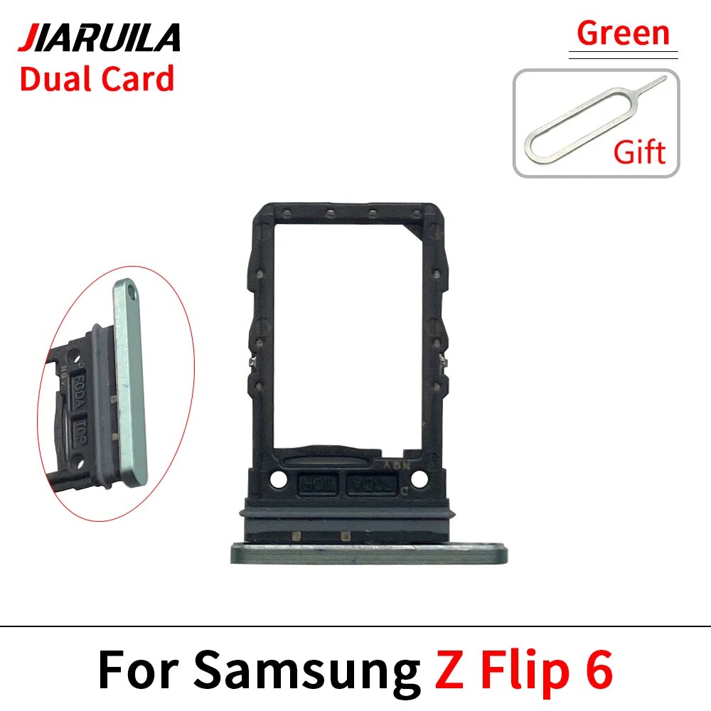 Лоток для двух SIM-карт для Samsung Z Flip 6 Z Fold 6 запасная часть для телефона Z Flip 6 Green