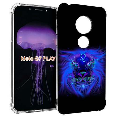 Чехол MyPads знак-зодиака-лев-3 для Motorola Moto G7 Play задняя-панель-накладка-бампер