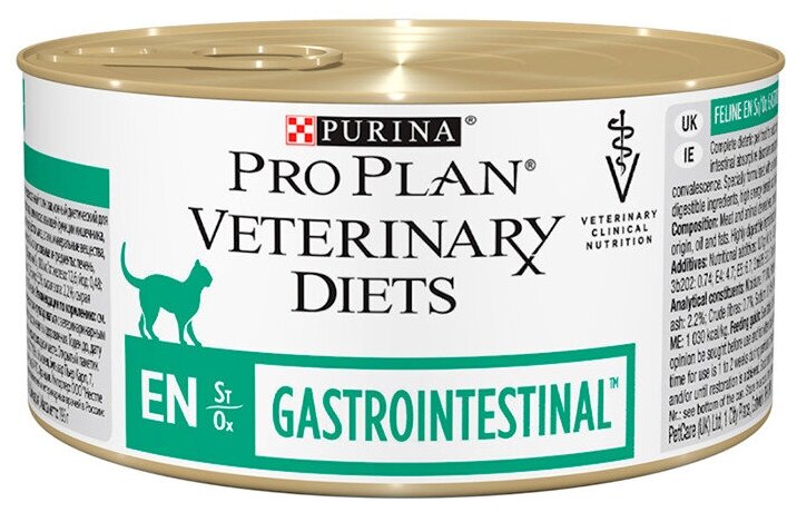 Лечебные Консервы Pro Plan (ПроПлан) Для Кошек При Нарушении Пищеварения Veterinary Diets EN Gastrointestinal 12 шт. по 195г. - фотография № 10