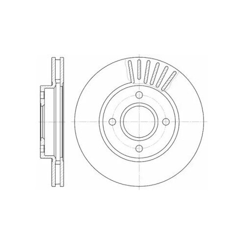 Тормозной диск передний Ford Mondeo Ford Scorpio 93- REMSA 6211.10