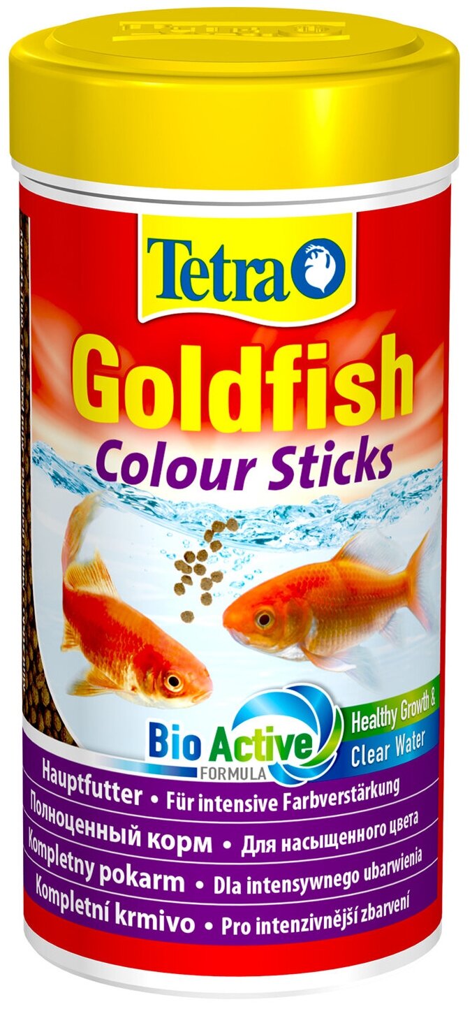 TetraGoldfish Colour Sticks корм в палочках для улучшения окраса золотых рыбок 250 мл