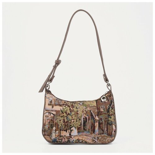 Сумка-багет на молнии, цвет коричневый. В наборе 1шт.