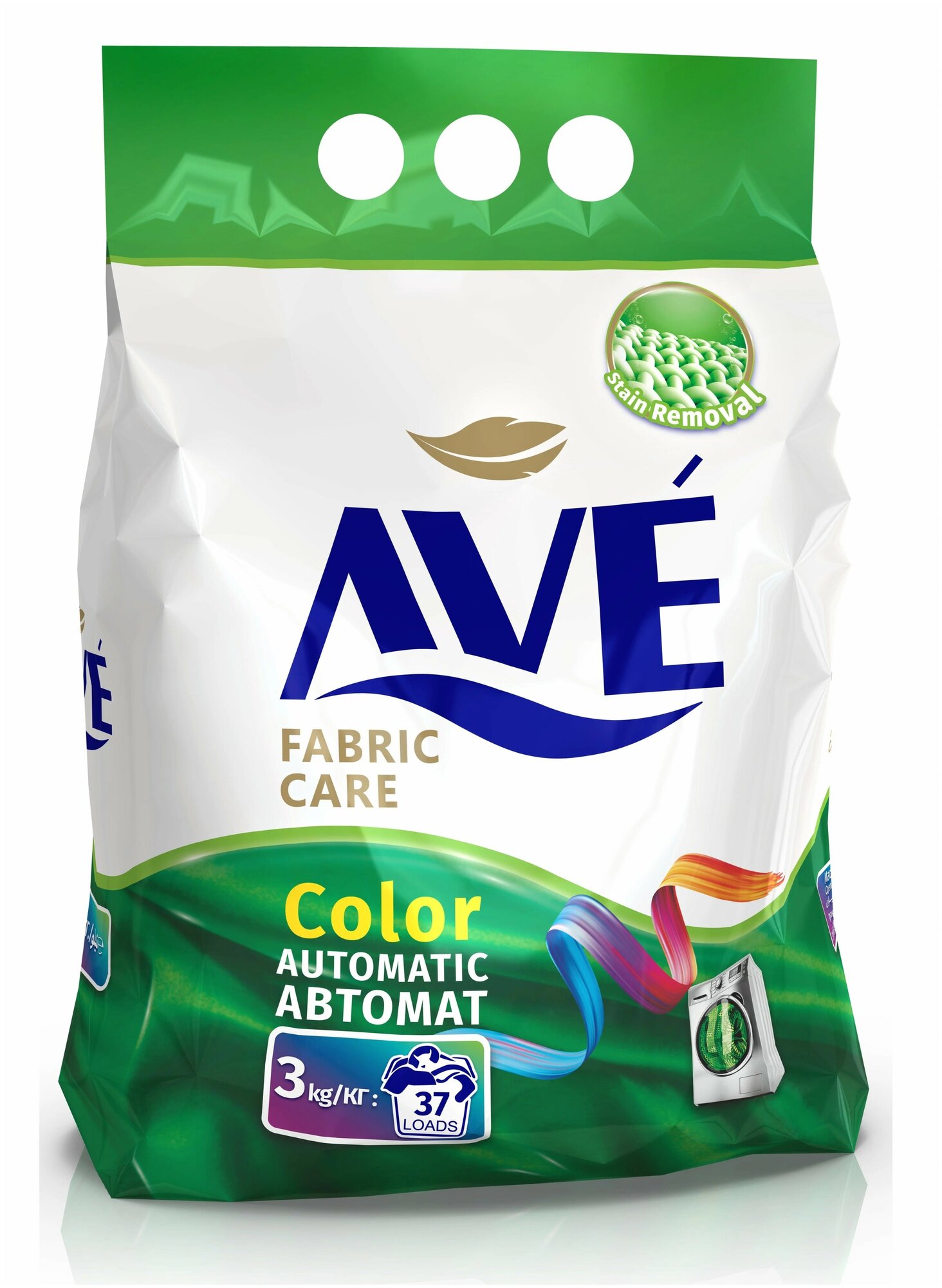 Стиральный порошок для цветных вещей AVE Fabric Care Color Automatic, 3 кг