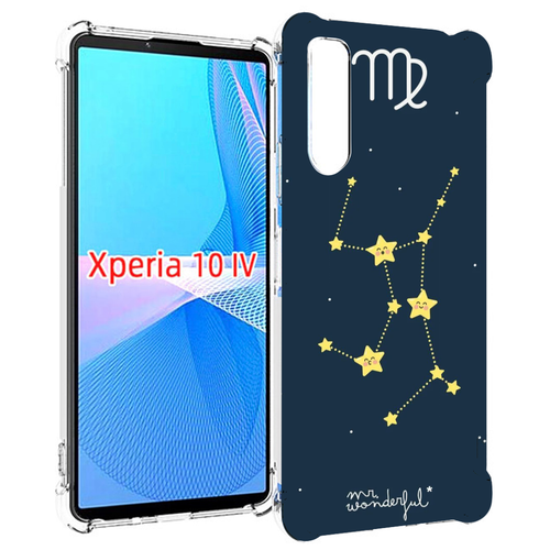 Чехол MyPads знак-зодиака-дева-3 для Sony Xperia 10 IV (10-4) задняя-панель-накладка-бампер