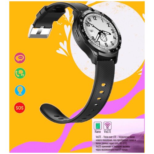 Детские Умные часы TOUCH SMART WATCHES 4G с GPS умные наручные часы управление на расстоянии smart watch с функцией GPS-трекера Черные 509000₽