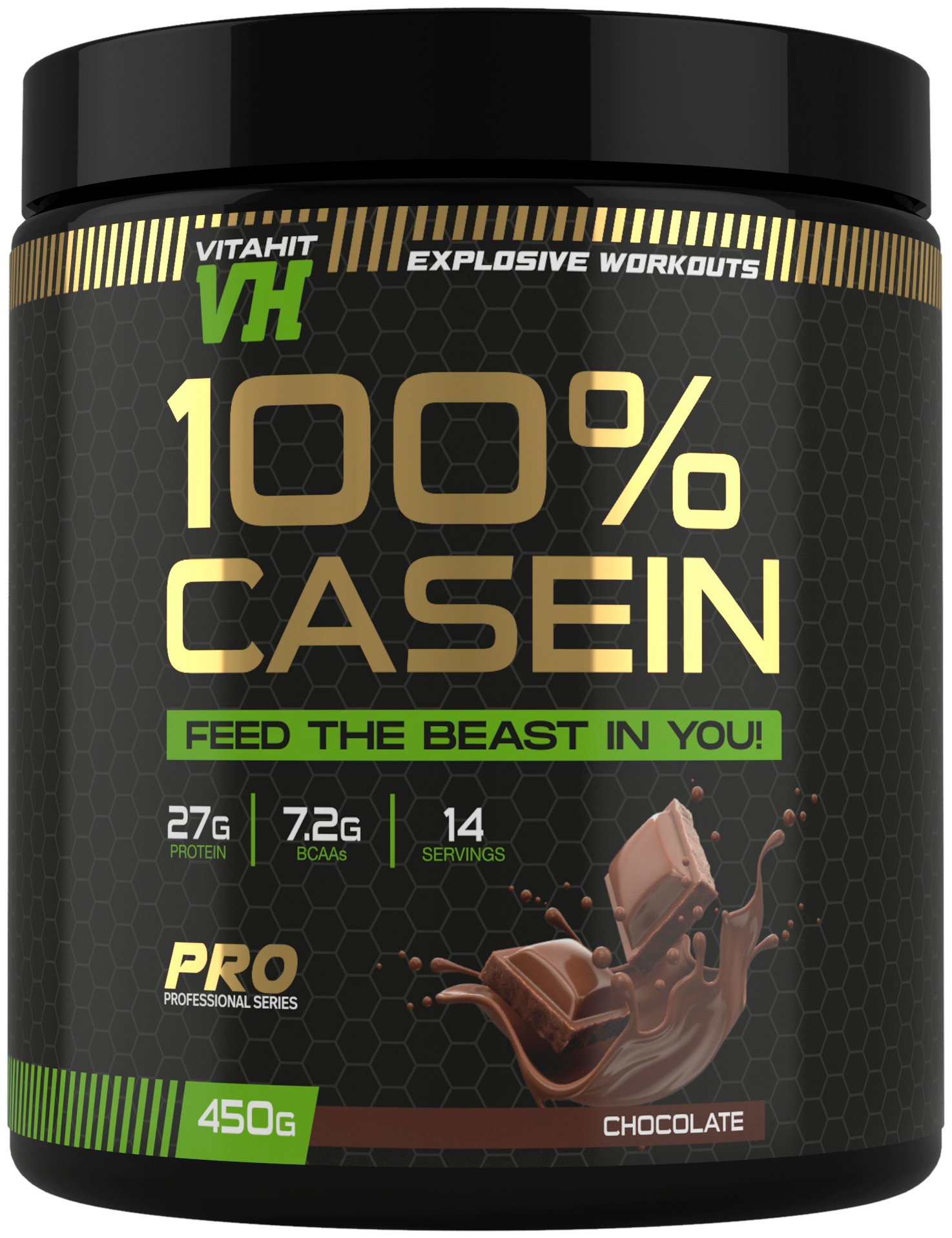 VITAHIT/ Casein Казеин 450 г / шоколад
