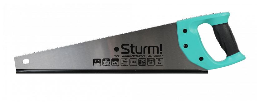 Ножовка по дереву, 450 мм, 9TPI Sturm 1060-55-450
