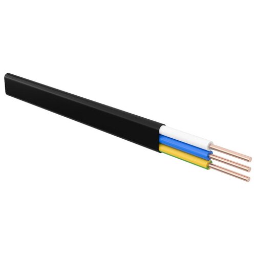 Кабель силовой ВВГ-Пнг(А)-LS 3х1,5 плоский ГОСТ 30метров