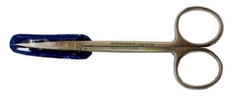 Ножницы глазные остроконечные вертикально изогнутые, 113 мм, J-22-212A