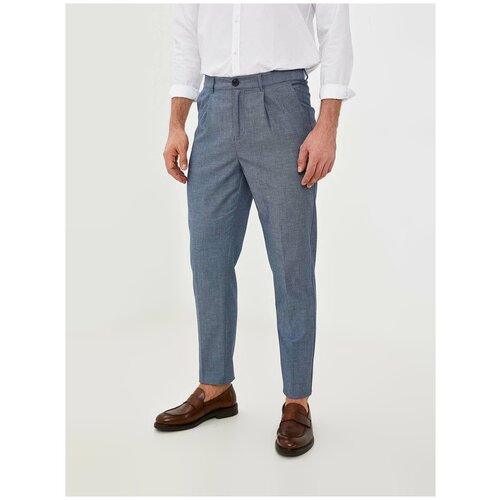 фото Брюки baon брюки со складками у пояса baon, размер: s, синий