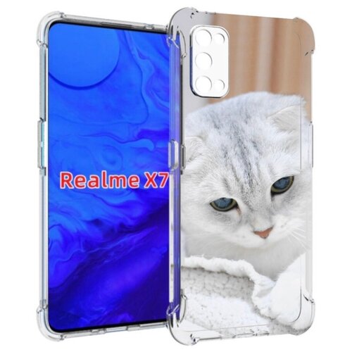 чехол mypads кошка чаузи для meizu x8 задняя панель накладка бампер Чехол задняя-панель-накладка-бампер MyPads кошка чаузи для Realme X7