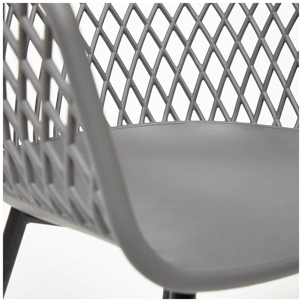 Кресло DIEGO (mod. 8003), металл/пластик, 55х60х82,5 см, белый/черный - фотография № 5