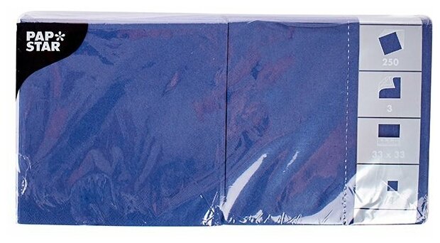 Салфетки бумажные PAPSTAR, 33х33 см, 3-слойные, 250 шт\уп - фотография № 4