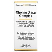 California Gold Nutrition Choline Silica Complex фл., 59 мл, 110 г