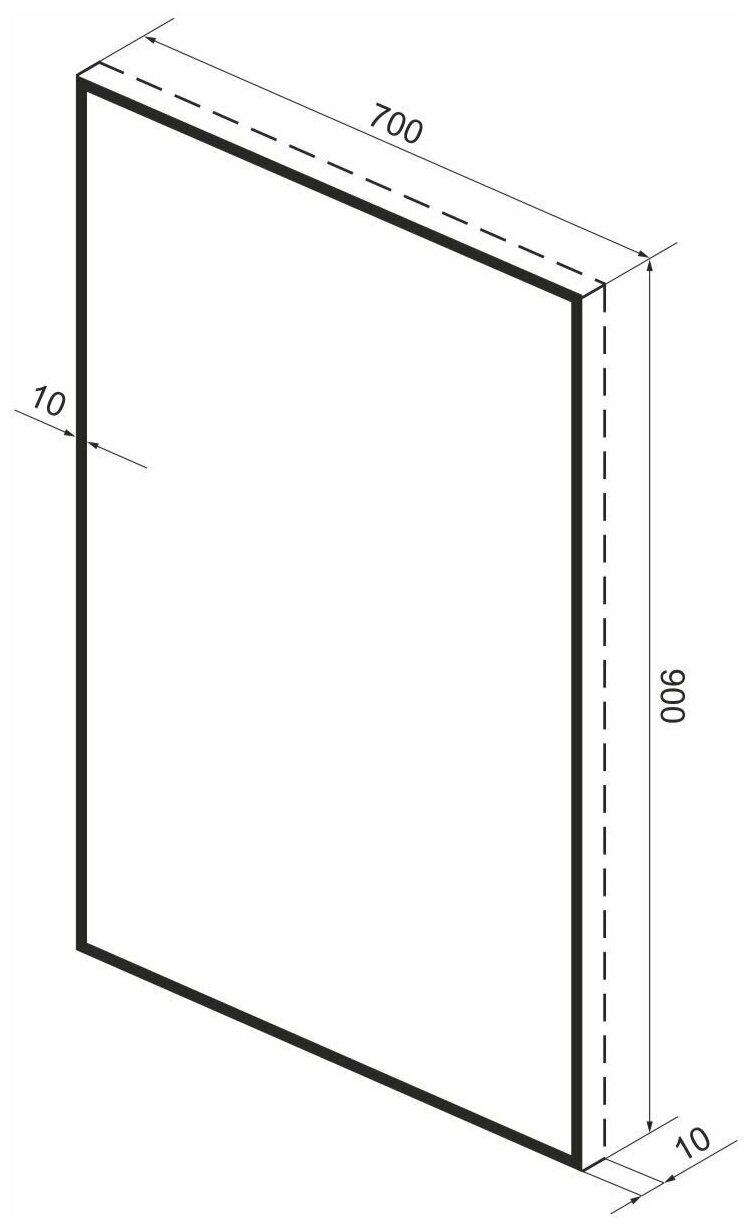 Настенное зеркало в ванную Wellsee 7 Rays' Spectrum 172200680 : влагостойкое прямоугольное зеркало 70х90 см с черным матовым контуром - фотография № 10