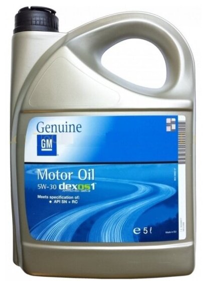 Моторное масло GM (general Motors) General Motors Dexos1 Gen2 5W-30 синтетическое 5 л