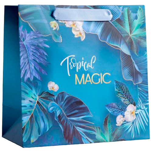 Дарите Счастье Пакет ламинированный квадратный Magic, 22 x 22 x 11 см