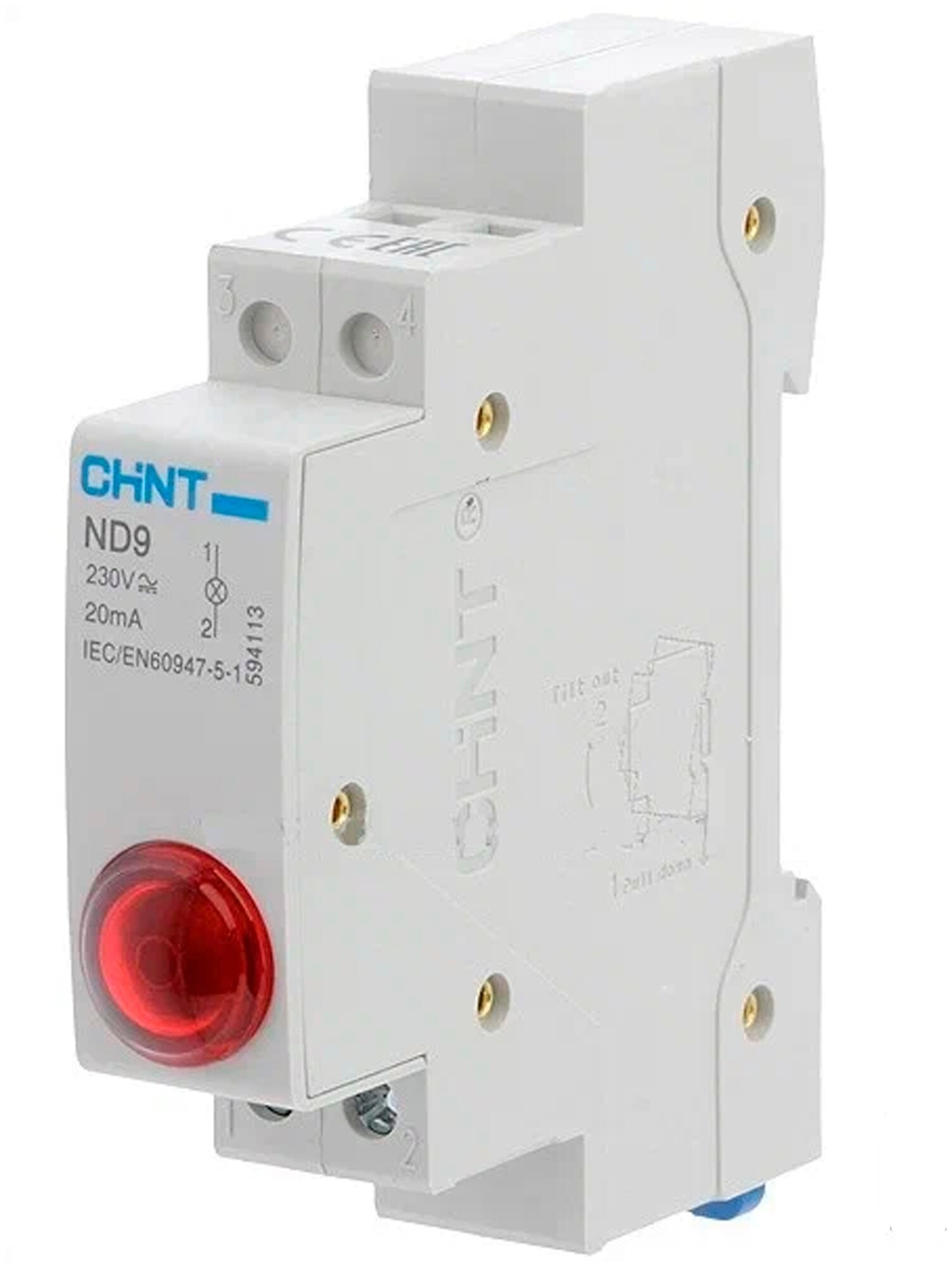 CHINT Индикатор ND9-1/r красный , AC/DC230В (LED)