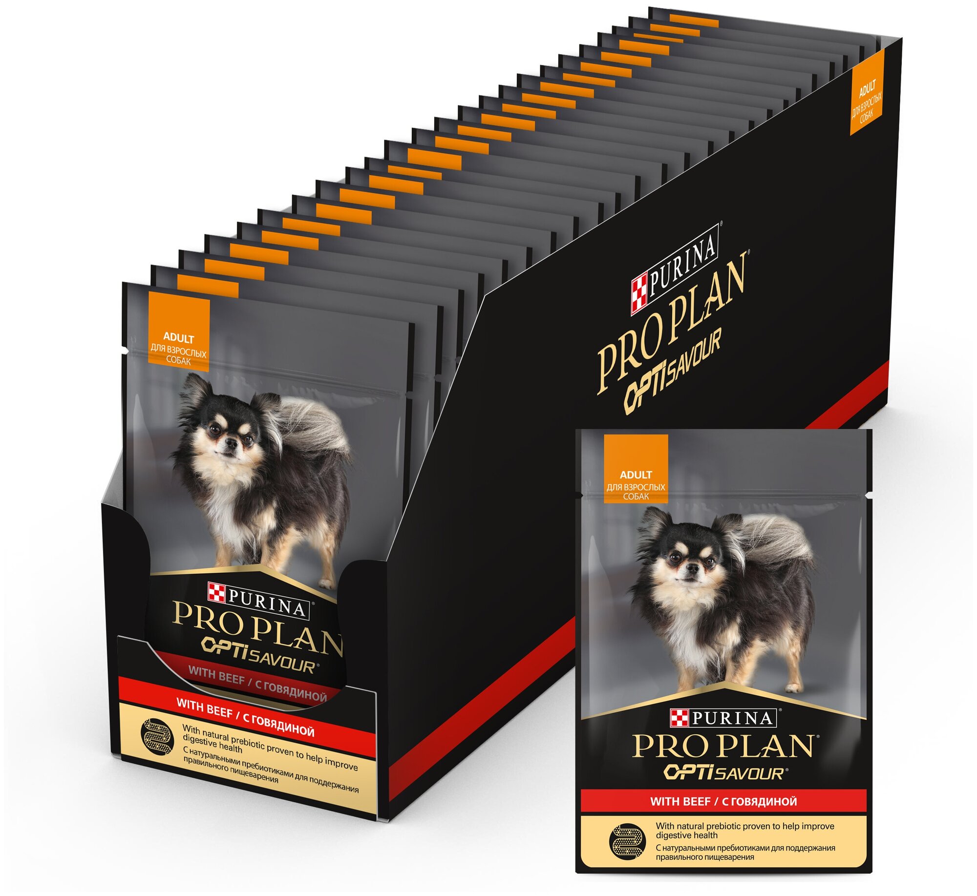 Пауч Purina Pro Plan Adult для взрослых собак говядина 85г