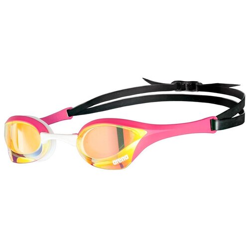 Очки для плавания Arena Cobra Ultra Swipe Mirror Professional, золотисто-розовые , стартовые, не потеющие ,зеркальные