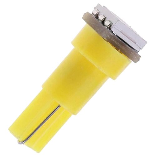 Лампа автомобильная LED светодиодная для подсветки панели приборов T5/W1,2W, цвет желтый, комплект 10 шт. (артикул lampa-t5-zeltiy-10)