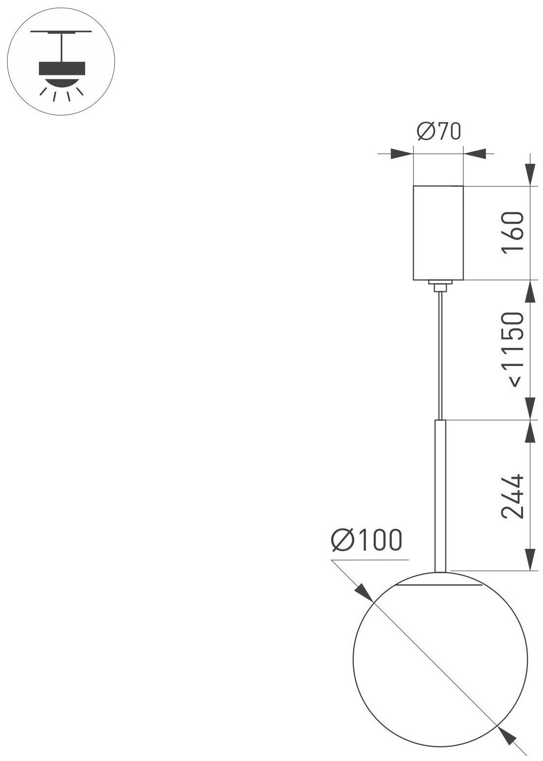 Светильник SP-BEADS-HANG-T-R100-8W Warm3000 (BK, 180 deg, 230V) (Arlight, IP20 Металл, 5 лет) - фотография № 7