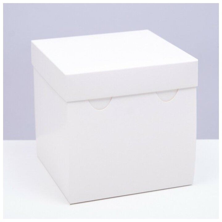Коробка складная крышка-дно белая 15 х 15 х 15 см