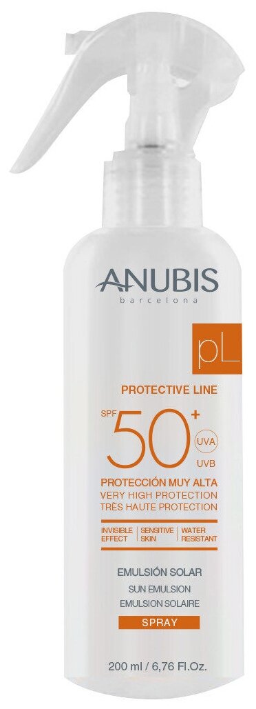 ANUBIS Barcelona Солнцезащитная эмульсия SPF 50+ со спреем, 200 мл./ Sun Emulsion Spray SPF 50+