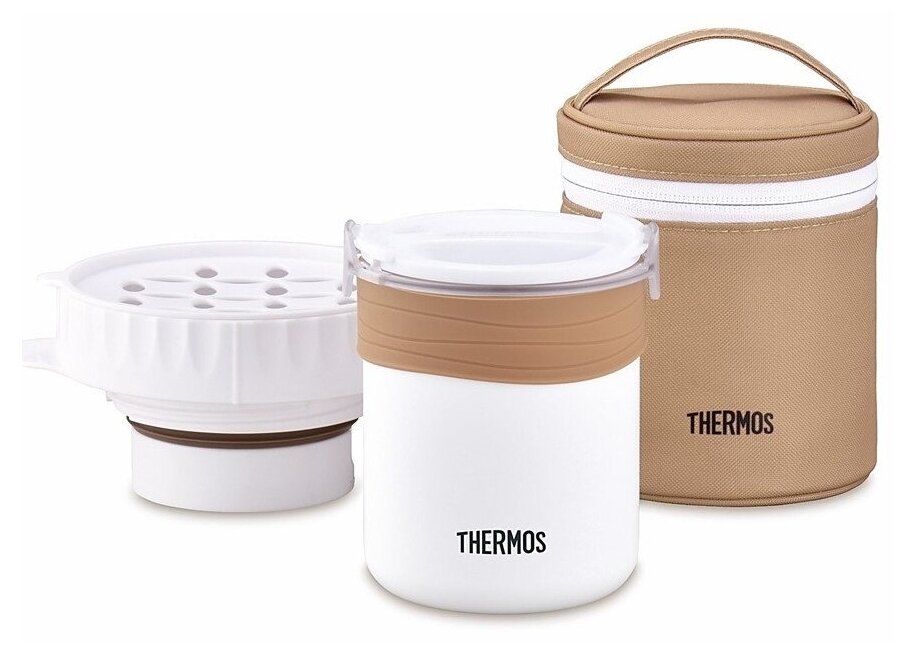 Термос для еды Thermos JBS-360, 0.36 л, белый/бежевый - фотография № 9